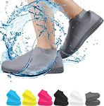 Perriha Reusable Waterproof Rain Shoes Covers Slip - Resistant Rubber Rain Boot Overshoes Shoes Accessories (Large)