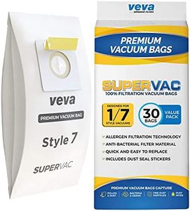 VEVA 30 Pack Premium SuperVac Vacuum Bags Style 7 Paper Bag Compatible with Bissell Uprights Vacuums, Part # 32120