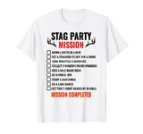 Mens Stag Do | Group Challenge Checklist Dares Game T-Shirt