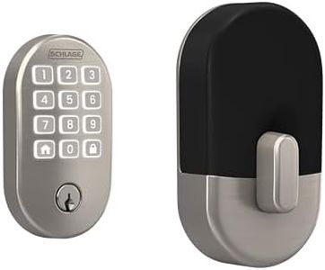 Schlage Arrive WiFi Deadbolt Smart Lock, Keyless Entry Door Lock with Remsen Trim, Satin Nickel, Compatible with Alexa and Google, BE459WB RMN 619