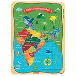 Webby India Map Wooden Jigsaw Puzzle for 5 Years and Above Boys & Girls, 40 pieces