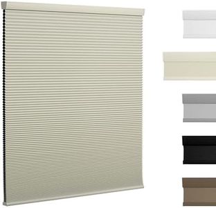 Boolegon Blackout Cellular Shades Cordless Pull Down Cellular Blinds Thermal Insulated Honeycomb Blinds for Windows, Beige, 58.5" W x 72" H