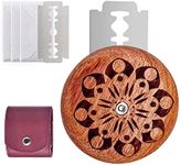 YuChiSX Round Bread Lame, Bread Scoring Knife, Handmade Bread Scoring Tool, Dough Scoring Equipment, UFO Lame Bread Tool with 5 Replacement Blades, Bread Scorer for Sourdough Bread