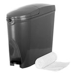 AIRSENZ Sanitary Bin Set - Large 20 Litre Capacity Sani Bin & Sanitary Bin Liner Bags