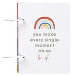 C.R. Gibson Rainbow ''You Make Every Moment Bright'' On-The-Go Memory Baby Book Binder, 25 Cards, 4.3'' W x 5.75'' H