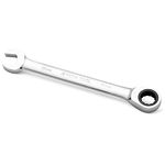 Jetech 16mm Ratcheting Combination Wrench - Metric Industrial Grade Cr-V Steel Gear Spanner in Polished Chrome Finish