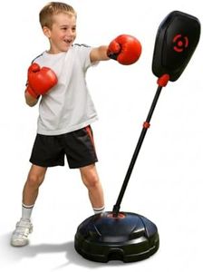 OLEOCA Punching Bag for Kids – Adjustable Boxing Bag with Stand & Gloves, Adjustable Height, Fun Training & Indoor/Outdoor Active Play, Durable Base – Kids Boxing Set for Ages 5+