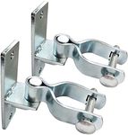 2 Pack 1-3/8 Inch Wall Mount Gate Hinge Metal Hinges Fence Post Chain Link Fence Frame Hinge Outdoor Gate Hardware (Screws Included)