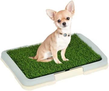PawHut Dog Toilet Indoor w/Artificial Grass, Grid Panel, Tray, 46.5 x 34cm
