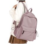 WEPLAN School Backpack for Teenage Girls School Bag for Secondary School Lightweight Bookbag College Backpack for School Casual Daypack Rucksack Waterproof 14 inch Laptop Backpack Women,Purple