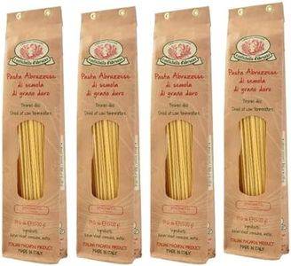 Rustichella d'Abruzzo Spaghetti, Classic Italian Long Pasta with Superior Flavor & Texture, Perfect for Olive Oil Sauces, Cacio e Pepe & Carbonara, Authentic Durum Wheat from Abruzzo, 500g, 4-Pack