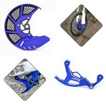 Motorcycle Front Brake Disc Guard Aluminum Dirt Bike Rear Disc Guard Compatible To YZ125 YZ250 2008-2017 YZ250F 2007-2013 YZ450F 2007-2013 YZ450FX 2016-2017 WR250F 2006-2016 Pit Bike Blue