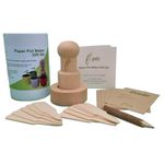 e-pots Paper Pot Maker Gift Set Plastic free for gardeners. Makes fun biodegradable plant pots from scrap paper. Plus wooden labels, seed envelopes and twig pencil