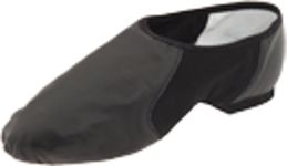 Bloch Dance Women's Neo-Flex Leather and Neoprene Slip On Split Sole Jazz Shoe, Black, 5.5 UK