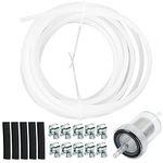 HOIIME 17PCS Car Air Parking Heater Tube Replacement Fuel Pipe Line Hose Clip 470499 Fuel Filter Crude Oil-Heater for Webasto Eberspacher (White & Black)