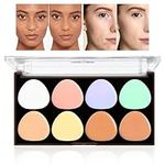 Concealer Full Coverage Palette, 8 Color Cream Colour Corrector, Long Lasting Concealer Foundation, Silky Conceal & Correct Palette for Acne, Redness and Dullness, Flawless Finish