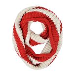 Winter Knit Striped Infinity Loop Circle Scarf - Different Colors Available