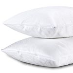 Home Beyond & HB design - Bamboo Zippered Pillow Protectors Standard Size 2 Pack - Waterproof Bed Bug Proof Encasement Pillow Covers, White