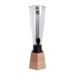 HS 3 LTR Beer Tower with Stainless Steel Ice Tube, Rose Gold, 9 x 23.5 Inches Beer Dispenser with Nozzle, Mimosa Tower for Mocktails, Cocktails, Beer, Parties | Iced Beverage Dispenser