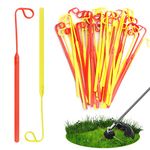 MARKETTY 60 Pack Weed Eater Blades, Premium Replacement Flexible Line Blades Trimmer Head, First Choice for Durability Weed Wacker Blades,Yellow & Red