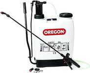 Oregon 518769 Backpack Pressure Garden Chemical/Weed Killer Sprayer with Lance and 2 Adjustable Spray Nozzles, 16 Litres, Knapsack Wearable Gardening Accessories - Multicolour