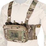 WYNEX Modular Chest Rig of Kangaroo Style, Tactical Chest Rig-Kit Bag with Triple Mag/Zipper Insert Chest Pack with H-Harness