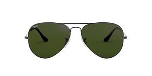 RB-3025 RybanUnisex Aviator 100% UV Protected Pilot Sunglasses - 0RB3025W087958 (Green Lens/Black Frame, 55)