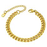 Gold Cuban Link Bracelet Hip Hop Jewelry for Men Gold Chain Bracelet