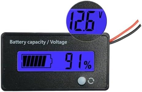 Proshopping DC 12V-84V Battery Meter, Universal Battery Voltage Monitor, Lead-Acid & Lithium Ion Battery Tester, Golf Cart, RV, Marine, Boat, Club Car, Motorcycle - Blue