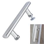 Cokritsm Shower Door Handle 145mm Hole to Hole, Stainless Steel Shower Door Pull Handle Parts Replacement Glass Door Handle knob Silver