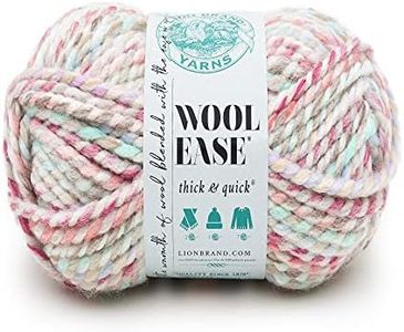 Lion Brand Yarn Wool-Ease Thick & Quick Yarn, Soft and Bulky Yarn for Knitting, Crocheting, and Crafting, 1 Skein, Carousel