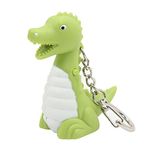 ZHOUBA Cartoon Dinosaur Bear Train kawaii LED Light Up Keychain Key Ring with Sound