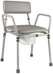 Ability Superstore Grey Height Adjustable Commode Chair