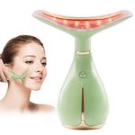 Ms.W Face Massager Electric Facial Toning Device, Ultrasound Face Sculpting Tool Neck Massager, Microglow Heat Skin Tightening Machine, Anti-Wrinkle Face Lift Skincare Tools, 3 Modes Jawline Sculptor