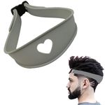 Adjustable Neck Hair Guide - Hair Trimming Guide Tool for Cutting - Portable Silicone Haircut Bands Hairline Shaping Tool for Home Haircuts Neckline Shaving Template and Hair Trimming Guide (Grey)