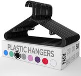 Utopia Home Plastic Hanger (50, Black)