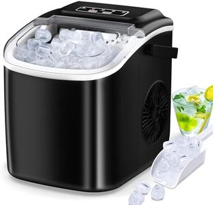 Ice Machines Small Ice Maker Machine with Carry Handle, 26.5Lbs/24H Machine a Glace Self Cleaning Countertop Ice Machine for Home Christmas Birthday Gift for Valentine's Day