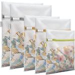 Prezon Mesh Laundry Bags, Washing Machine Wash Bags, Reusable and Durable Mesh Wash Bags for Delicates Blouse, Hosiery, Underwear, Bra, Lingerie Baby Clothes - 5 Set(2L+2M+S)