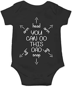 You Can Do This Dad - Ain't No Papa Like The One I Got - Funny Romper, One-Piece Baby Bodysuit (Newborn, Black)