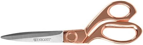 Westcott 16968 8-Inch Stainless Steel Rose Gold Scissors For Office and Home