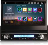 Erisin Android 13 4GB RAM+64GB ROM Single Din Detachable Car Stereo DAB+ Radio GPS DVD Player Sat Nav 7 Inch Touch Screen Bluetooth 5.0 Support Wireless CarPlay Android Auto WiFi RDS DVR ADP2 SWC