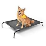 Coolaroo The Original Cooling Elevated Pet Bed, Raised Breathable Washable Indoor and Outdoor Pet Cot, Large, Gunmetal