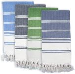 Turkish Beach Towel | Set of 4 | 38x71 inch | Quick-Dry, Sand-Free, Lightweight, Oversized Blankets Towel for Beach, Pool, Bathroom, SPA, Gym and Yoga (Royal Blue - Black - Khaki - Navy Blue)