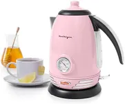 Nostalgia Retro Stainless Steel Electric Tea And Water Kettle, Pink