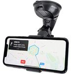 Olixar Phone Holder for Car Windscreen or Dashboard, Very Sturdy & Easy To Use - Dock & Go - Universal Fit for All Devices Including iPhone and Samsung - Black