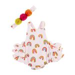 Mud Pie baby-girls Rainbow Bubble & Headband Set, Rainbow, 6-9 Months