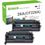 Aztech Compatible CF226A CF226X 26A 26X Toner Cartridge Replacement for HP LaserJet Pro M402dn Toner M402dne M426fdw M426dw M426 M426fdn M402d M402dw M402n M402 Printer (Black,2-Pack)