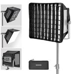 NEEWER Upgraded Softbox Diffuser for RGB1200 LED Video Light Panel, 14.6"x13.6"/37x34.5cm Foldable with Grid/Bag/Blackout Hood, No Need to Remove barndoors Quick Set Up for Portrait Soft Light, NS5S