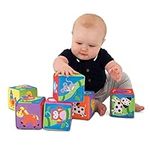 Galt Soft Blocks - Fun Design Baby Sensory Toys - Foam Filled, Machine Washable Soft Play Building Blocks - For Early Years Development, Motor Skills and Hand Eye Coordination - Ages 6 Months Plus