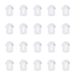 HYSHIKRA Replacement Soft Rubber Mushroom Earbuds Ear Tips Compatible for Motorola Baofeng Kenwood Yaesu Walkie Talkie Covert Acoustic Air Tube Earpiece Headset (20 PCS, White)